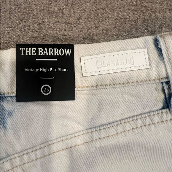 NWT Blank NYC Blue Barrow Vintage high rise Jean shorts size 25 with raw hem - Picture 5 of 9
